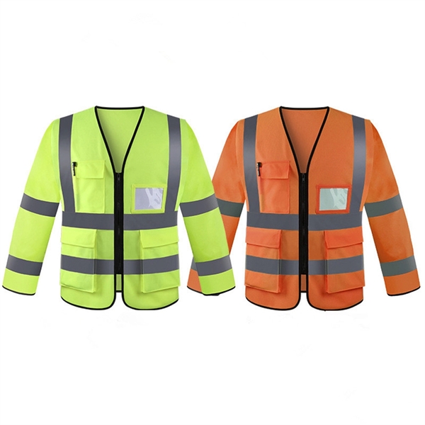 High Visibility Breathable Workwear Safety Jacket - High Visibility Breathable Workwear Safety Jacket - Image 0 of 6