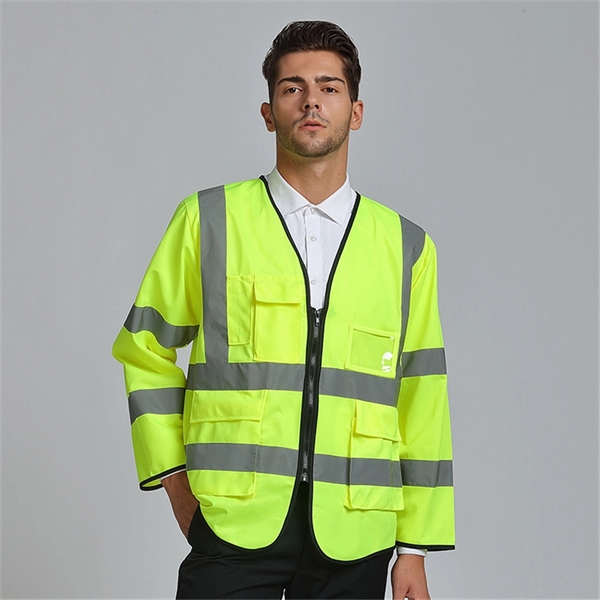 High Visibility Breathable Workwear Safety Jacket - High Visibility Breathable Workwear Safety Jacket - Image 4 of 6
