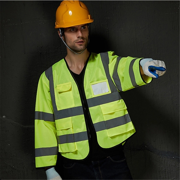 High Visibility Breathable Workwear Safety Jacket - High Visibility Breathable Workwear Safety Jacket - Image 5 of 6