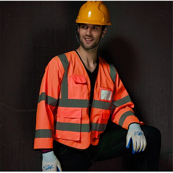 High Visibility Breathable Workwear Safety Jacket - High Visibility Breathable Workwear Safety Jacket - Image 6 of 6