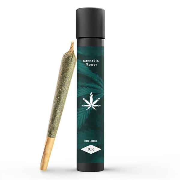 Glass Pre Roll Joint Tube with Custom Sticker / Label - Glass Pre Roll Joint Tube with Custom Sticker / Label - Image 1 of 9