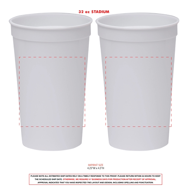 32 oz. Colored Stadium Cup - Made in USA - 32 oz. Colored Stadium Cup - Made in USA - Image 15 of 20