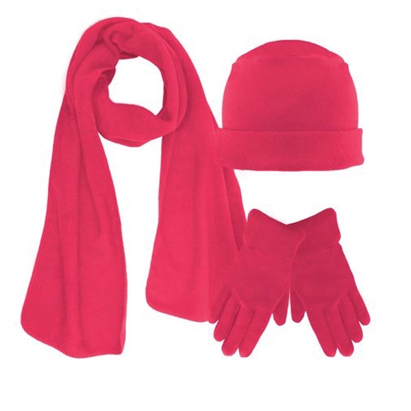 3 Pieces Polar Fleece Hat Scarf Glove Sets - 3 Pieces Polar Fleece Hat Scarf Glove Sets - Image 2 of 4