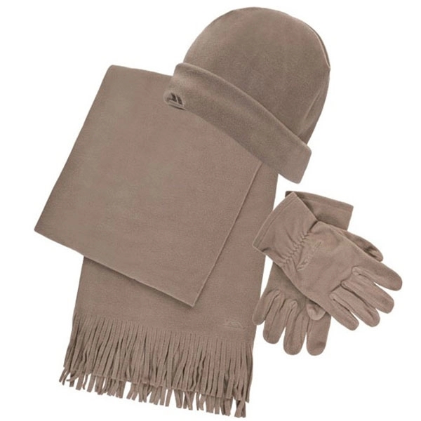 Polar Fleece 3 Piece Hat Scarf Glove Set - Polar Fleece 3 Piece Hat Scarf Glove Set - Image 7 of 7