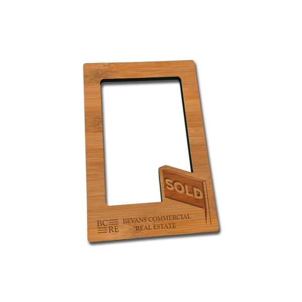 Custom Laser Etched Bamboo Magnet Frames - Custom Laser Etched Bamboo Magnet Frames - Image 3 of 4