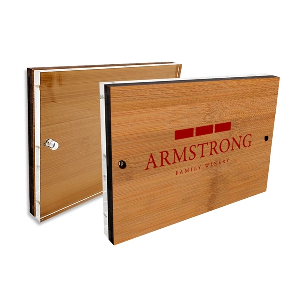 Custom Laser Etched Bamboo Desk Plaque Frame - Custom Laser Etched Bamboo Desk Plaque Frame - Image 1 of 4