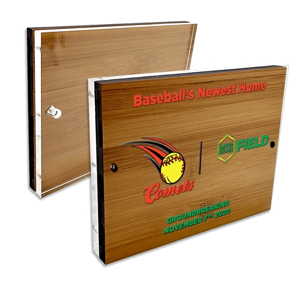 Custom Laser Etched Bamboo Desk Plaque Frame - Custom Laser Etched Bamboo Desk Plaque Frame - Image 4 of 4