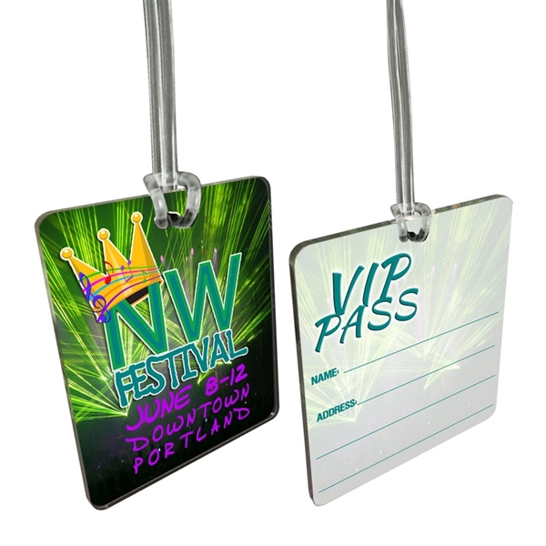 Custom 1/8" Acrylic Write-On Luggage Bag Tag - Custom 1/8" Acrylic Write-On Luggage Bag Tag - Image 2 of 7