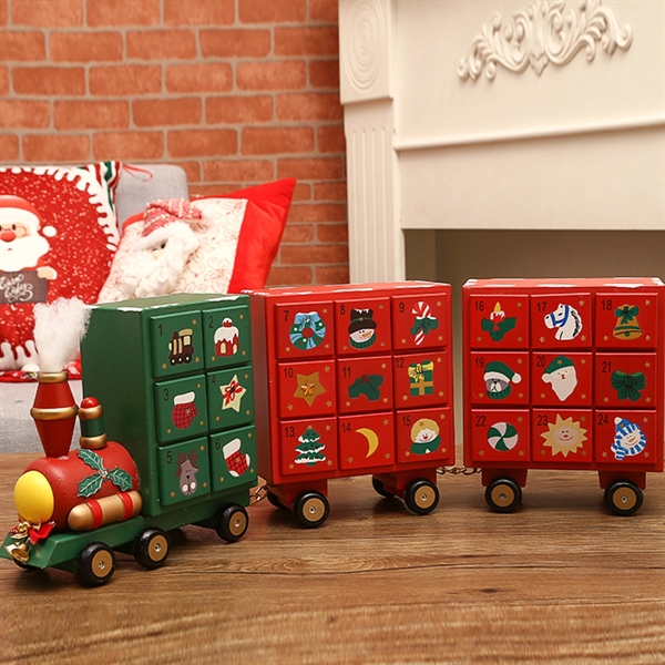 Wooden Christmas Advent Calendar with Pockets - Wooden Christmas Advent Calendar with Pockets - Image 3 of 3