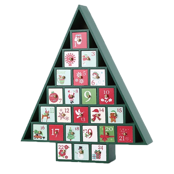 Wooden Christmas Advent Calendar with Pockets - Wooden Christmas Advent Calendar with Pockets - Image 0 of 3