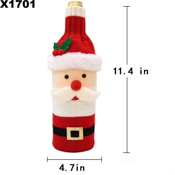 Christmas Sweater Wine Bottle Cover - Christmas Sweater Wine Bottle Cover - Image 2 of 6
