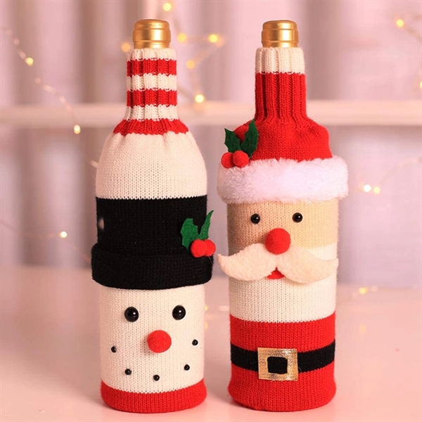 Christmas Sweater Wine Bottle Cover - Christmas Sweater Wine Bottle Cover - Image 3 of 6