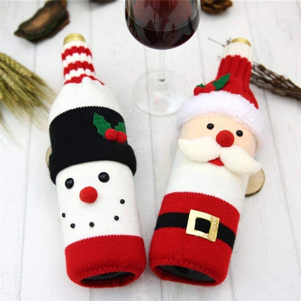 Christmas Sweater Wine Bottle Cover - Christmas Sweater Wine Bottle Cover - Image 4 of 6