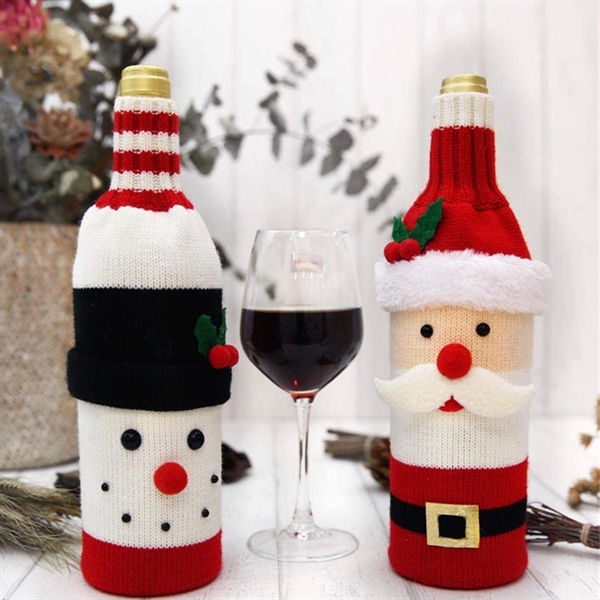 Christmas Sweater Wine Bottle Cover - Christmas Sweater Wine Bottle Cover - Image 5 of 6