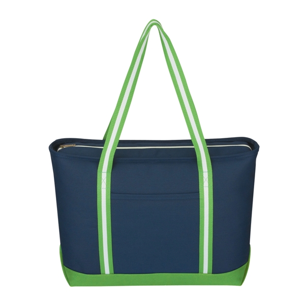 Large Cotton Tote Bag with Zipper - Large Cotton Tote Bag with Zipper - Image 3 of 7