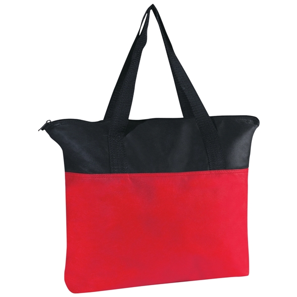 Non-woven Tote Bag with Zipper - Non-woven Tote Bag with Zipper - Image 1 of 5