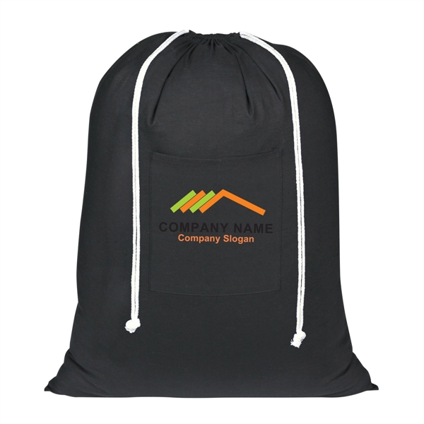 100% Cotton Laundry Bag with Drawstring Closure - 100% Cotton Laundry Bag with Drawstring Closure - Image 1 of 4