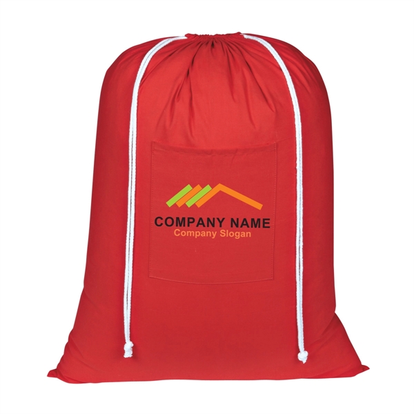 100% Cotton Laundry Bag with Drawstring Closure - 100% Cotton Laundry Bag with Drawstring Closure - Image 2 of 4
