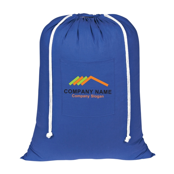 100% Cotton Laundry Bag with Drawstring Closure - 100% Cotton Laundry Bag with Drawstring Closure - Image 3 of 4