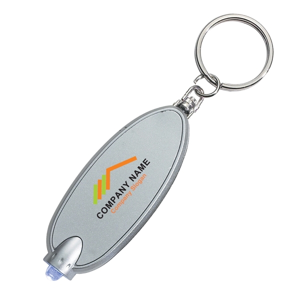 Oval Key Chain with LED light - Oval Key Chain with LED light - Image 0 of 6