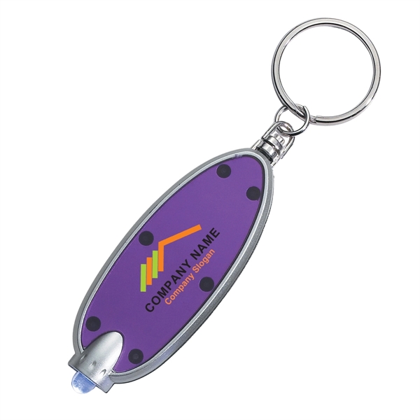 Oval Key Chain with LED light - Oval Key Chain with LED light - Image 1 of 6