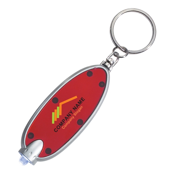 Oval Key Chain with LED light - Oval Key Chain with LED light - Image 2 of 6