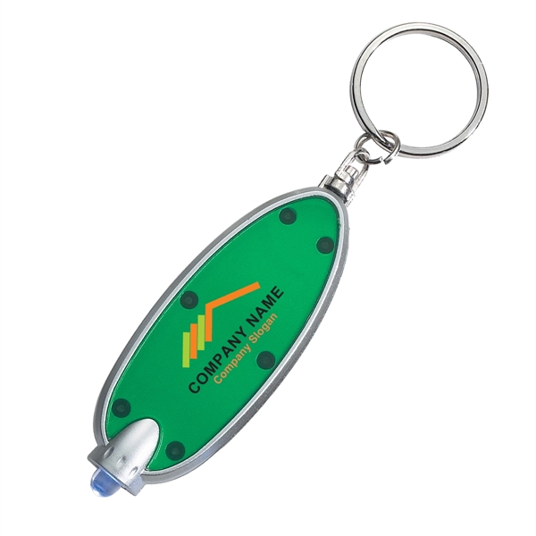 Oval Key Chain with LED light - Oval Key Chain with LED light - Image 4 of 6