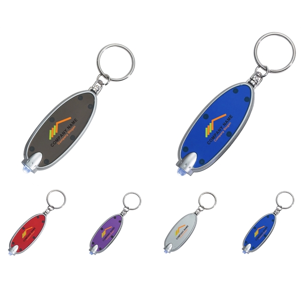 Oval Key Chain with LED light - Oval Key Chain with LED light - Image 6 of 6