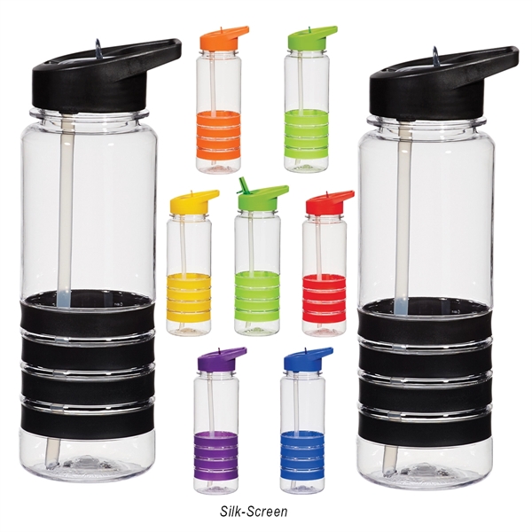 24 Oz. Water Bottle with Silicone Bands - 24 Oz. Water Bottle with Silicone Bands - Image 1 of 9
