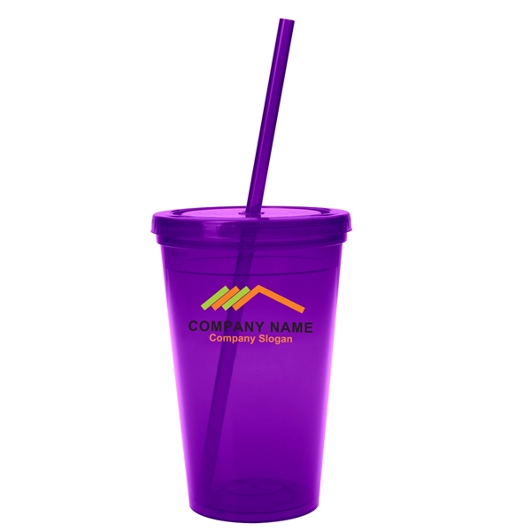 Translucent Colorful Single Walled Tumbler - Translucent Colorful Single Walled Tumbler - Image 1 of 8