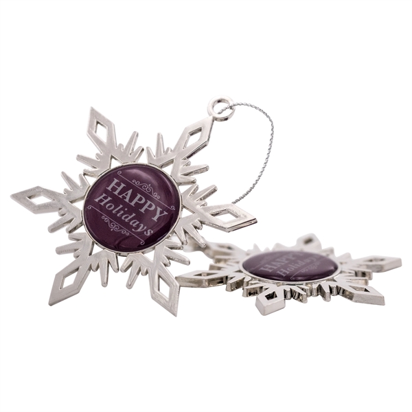 Nickel Snowflake Holiday Ornament (2-sided) - Nickel Snowflake Holiday Ornament (2-sided) - Image 0 of 5