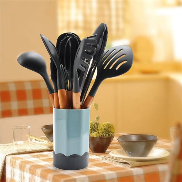 11 Pcs/Set Silicone Kitchen Cooking Utensils Tool - 11 Pcs/Set Silicone Kitchen Cooking Utensils Tool - Image 4 of 4
