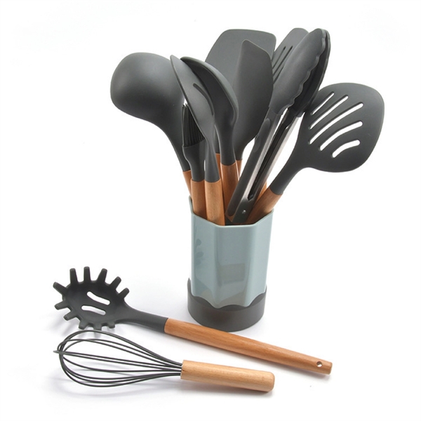 11 Pcs/Set Silicone Kitchen Cooking Utensils Tool - 11 Pcs/Set Silicone Kitchen Cooking Utensils Tool - Image 3 of 4