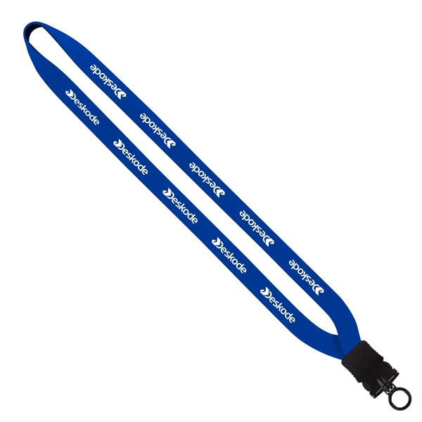 Custom 3/4" Neoprene Lanyard w/ Snap-Buckle Release & O-Ring