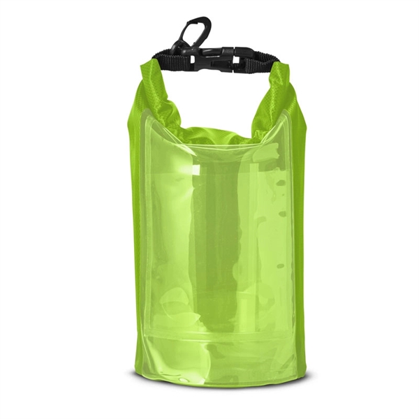 Waterproof Dry Bag, Transparent Dry Bag, Green / 2L