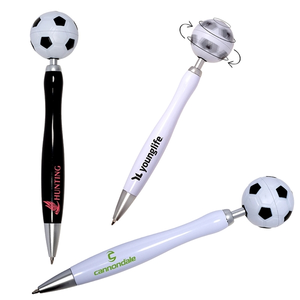 Soccer Spinner Ball Pen Plum Grove