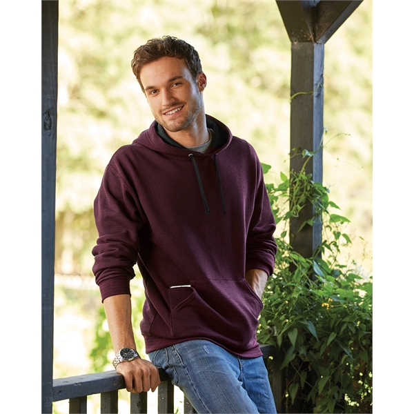 Fruit of the Loom Adult Sofspun® Striped Hooded Sweatshirt - Fruit of the Loom Adult Sofspun® Striped Hooded Sweatshirt - Image 12 of 35