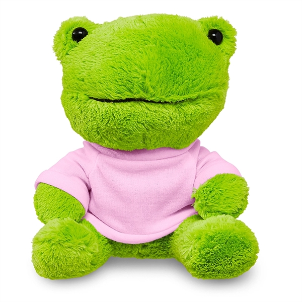 Pink Frog Plush Handmade Sewn Frog Stuffed Animal Bright Pink