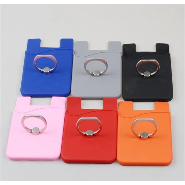 Silicone Phone Card Holder With Ring Stand - Silicone Phone Card Holder With Ring Stand - Image 0 of 0