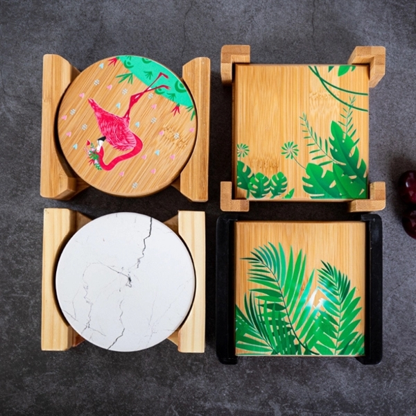 Ceramic non-slip insulation coaster gift set - Ceramic non-slip insulation coaster gift set - Image 2 of 2