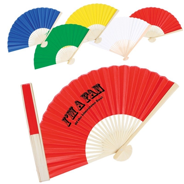 Folding Paper Fan Plum Grove