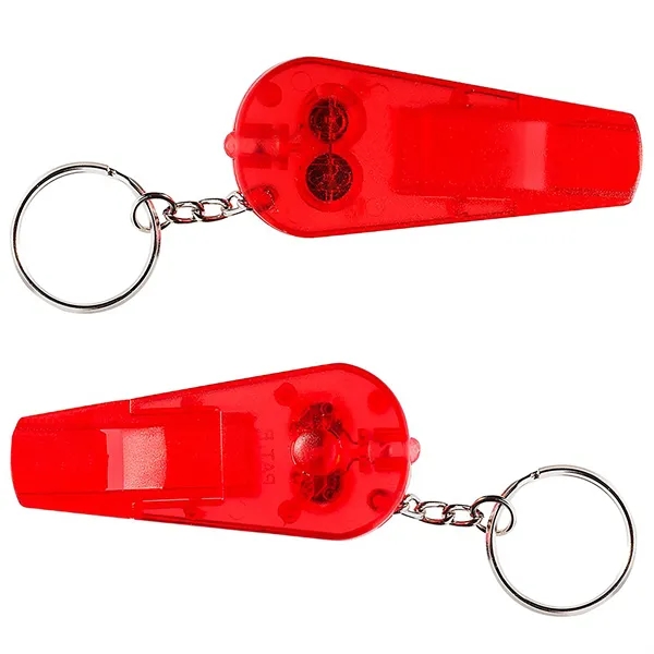 Flashlight Whistle Keychain Plum Grove