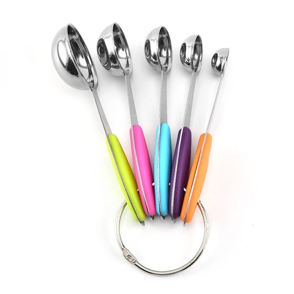 5 Stainless Steel Measuring Spoons Set - 5 Stainless Steel Measuring Spoons Set - Image 2 of 3