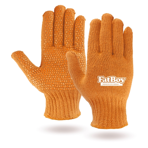 Orange Knit Freezer Gloves - Orange Knit Freezer Gloves - Image 0 of 1