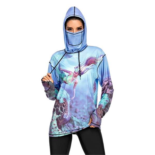 Performance Hooded Shirt Sublimated Fishing Hoodie UPF 50+ - Performance Hooded Shirt Sublimated Fishing Hoodie UPF 50+ - Image 4 of 8