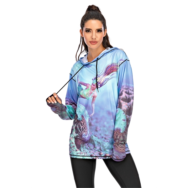 Performance Hooded Shirt Sublimated Fishing Hoodie UPF 50+ - Performance Hooded Shirt Sublimated Fishing Hoodie UPF 50+ - Image 5 of 8