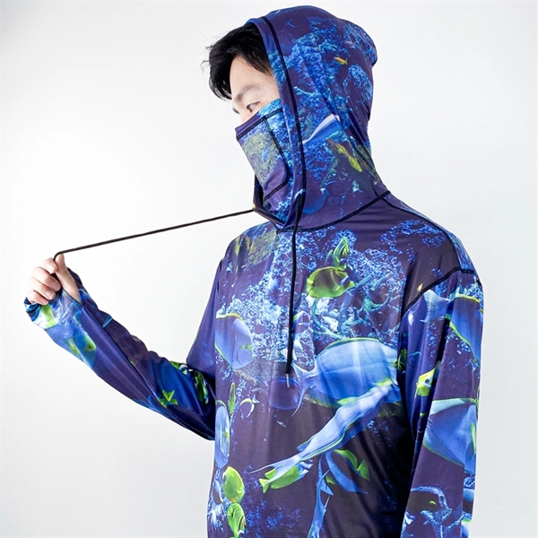 Performance Hooded Shirt Sublimated Fishing Hoodie UPF 50+ - Performance Hooded Shirt Sublimated Fishing Hoodie UPF 50+ - Image 6 of 8
