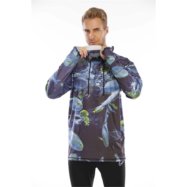 Performance Hooded Shirt Sublimated Fishing Hoodie UPF 50+ - Performance Hooded Shirt Sublimated Fishing Hoodie UPF 50+ - Image 7 of 8