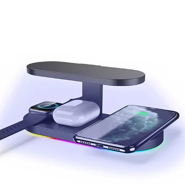 15 Watt 3 in 1 Wireless Charger with Disinfect Lamp - 15 Watt 3 in 1 Wireless Charger with Disinfect Lamp - Image 0 of 2