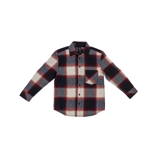 Burnside Youth Open Pocket Long Sleeve Flannel Shirt - Burnside Youth Open Pocket Long Sleeve Flannel Shirt - Image 2 of 3
